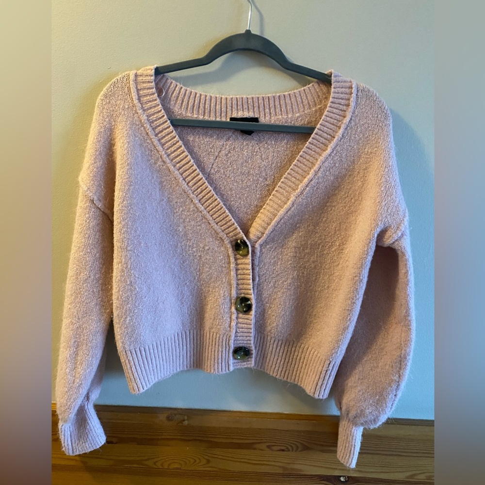 Topshop Pink Button up Cardigan